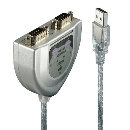 "Lindy USB to RS232 Converter 2 Port - Efficient Connectivity Solution | Model 42889"